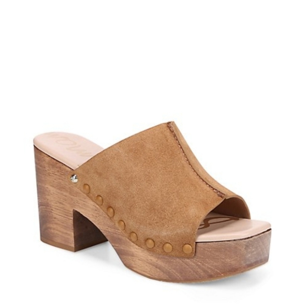 Sam Edelman Josselyn Clogs Whiskey Brown Sandals